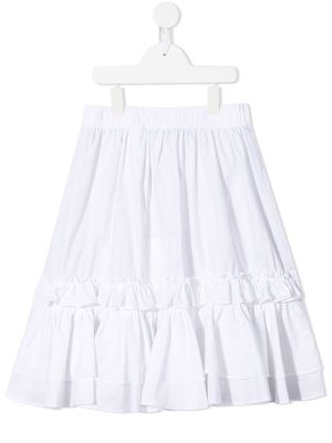 MM6 Maison Margiela Kids two-tone ruffle skirt - White