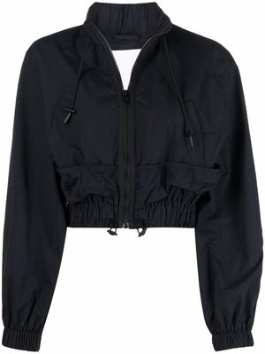 Kenzo logo-print cropped jacket - Black