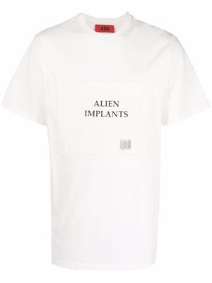 424 slogan-print T-shirt - White