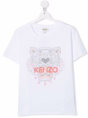 Kenzo Kids TEEN logo-print T-shirt - White