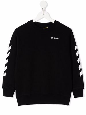 Off-White Kids arrow-print cotton sweatshirt - Black
