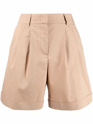 Peserico high-rise tailored shorts - Neutrals