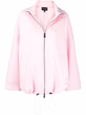 Emporio Armani Scuba Fabric hooded blouson jacket - Pink
