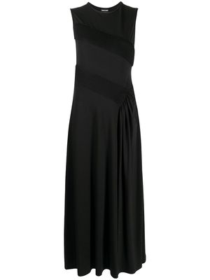 Giorgio Armani pleated-detail maxi dress - Black