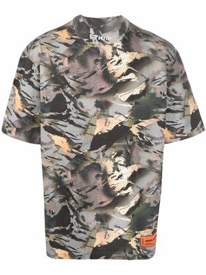 Heron Preston camouflage mock-neck T-shirt - Grey