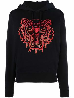 Kenzo Tiger Head-print pullover hoodie - Black