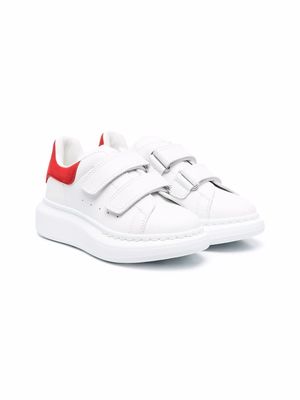 Alexander McQueen Kids touch-strap leather sneakers - White