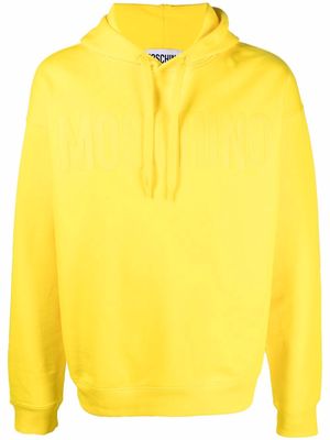 Moschino logo-print organic-cotton hoodie - Yellow