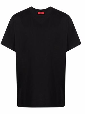 424 embroidered logo short-sleeve T-shirt - Black