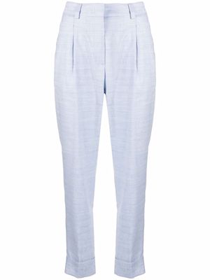 Peserico high-waisted tapered trousers - Blue