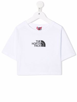 The North Face Kids logo-print cotton T-shirt - White