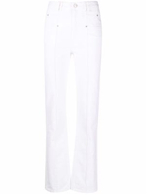 Isabel Marant seam detailed bootcut jeans - White