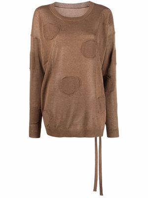 Uma Wang circle-motif knitted jumper - Brown