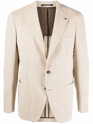 Tagliatore check-print single-breasted jacket - Neutrals