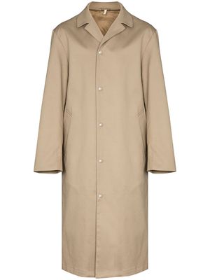 Sunflower single-breasted cotton coat - Neutrals