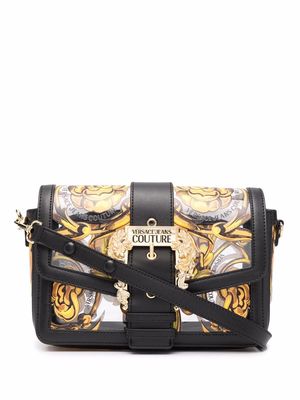 Versace Jeans Couture baroque-print shoulder bag - Black