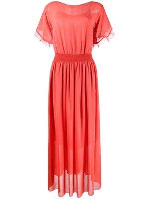 Giorgio Armani flare sleeved maxi dress - Red