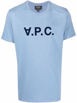 A.P.C. logo-print T-shirt - Blue