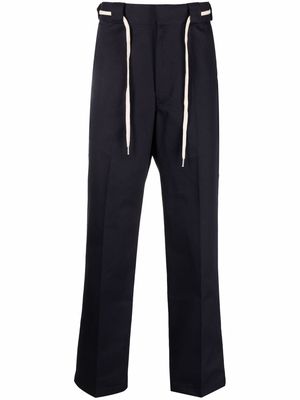 Drôle De Monsieur pressed-crease tailored trousers - Blue