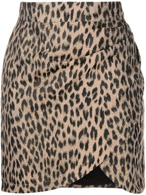 Zadig&Voltaire wrapped leopard-print skirt - Brown