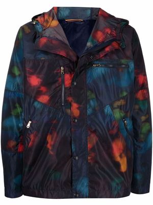PAUL SMITH abstract-print hooded jacket - Blue