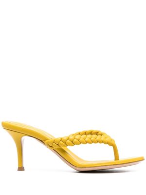 Gianvito Rossi woven-strap thong-style sandals - Yellow