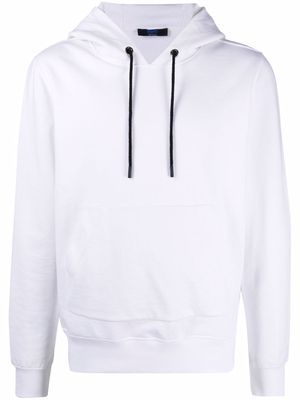 Kiton logo-print drawstring hoodie - White