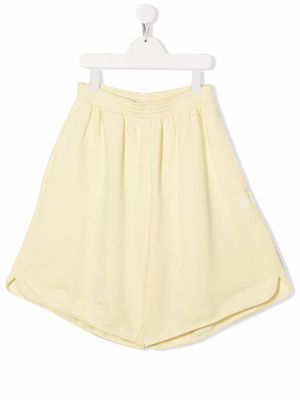 MM6 Maison Margiela Kids TEEN high-waisted cotton shorts - Yellow