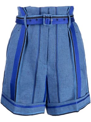 Gabriela Hearst Nebbia high-waisted shorts - Blue