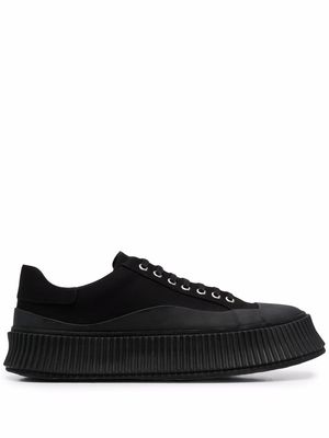 Jil Sander chunky sole lace-up sneakers - Black
