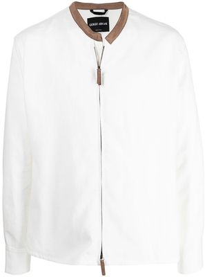 Giorgio Armani contrasting-collar jacket - White