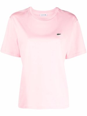 Lacoste chest logo-patch T-shirt - Pink
