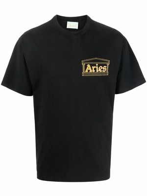Aries logo-print T-shirt - Black