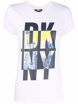 DKNY City logo-print T-shirt - White