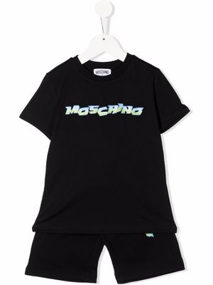 Moschino Kids cotton short tracksuit set - Black