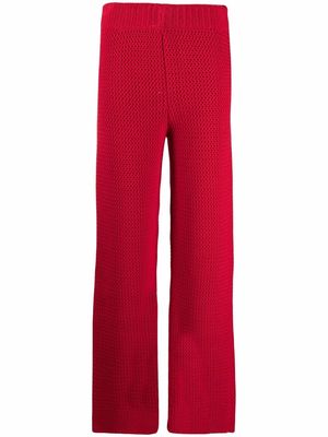 AMI AMALIA knitted straight trousers - Red