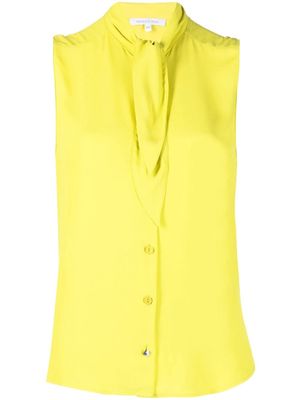 Patrizia Pepe tie-fastening sleeveless blouse - Yellow