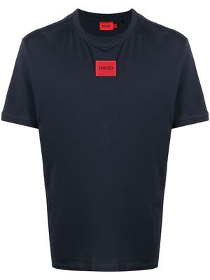 HUGO logo-print short-sleeved T-shirt - Blue