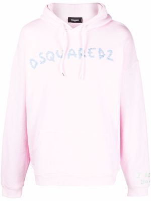 Dsquared2 embroidered-logo hoodie - Pink