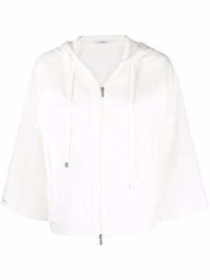 Peserico oversized zip-up hoodie - White