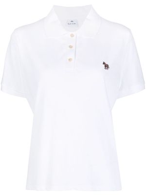 PS Paul Smith Zebra-patch cotton polo shirt - White