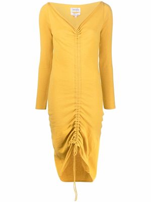 CONCEPTO gathered-detail dress - Yellow
