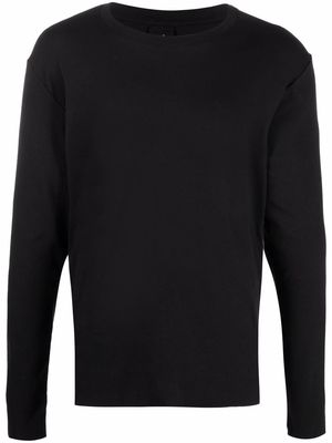 Thom Krom long-sleeve stretch-cotton T-shirt - Black