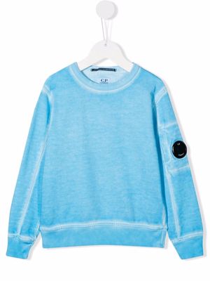 C.P. Company Kids Lens-detail crew-neck sweatshirt - Blue