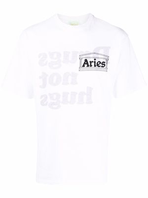 Aries slogan-print logo T-shirt - White