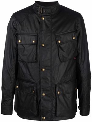 Belstaff coated flap-pocket jacket - Black