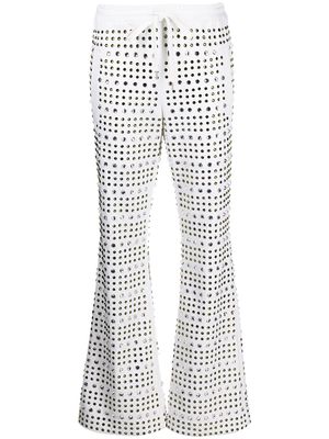 Marni crystal-embellished flared trousers - Multicolour