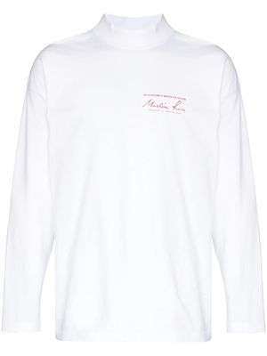 Martine Rose logo-print long-sleeve T-shirt - White