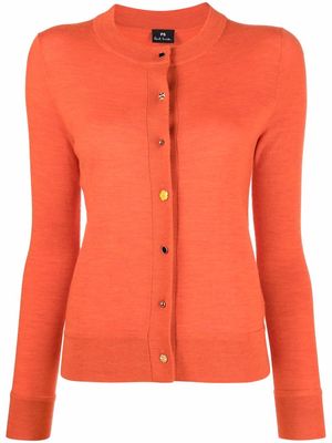 PS Paul Smith button-down fitted cardigan - Orange