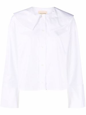 Loulou Studio bib-collar shirt - White